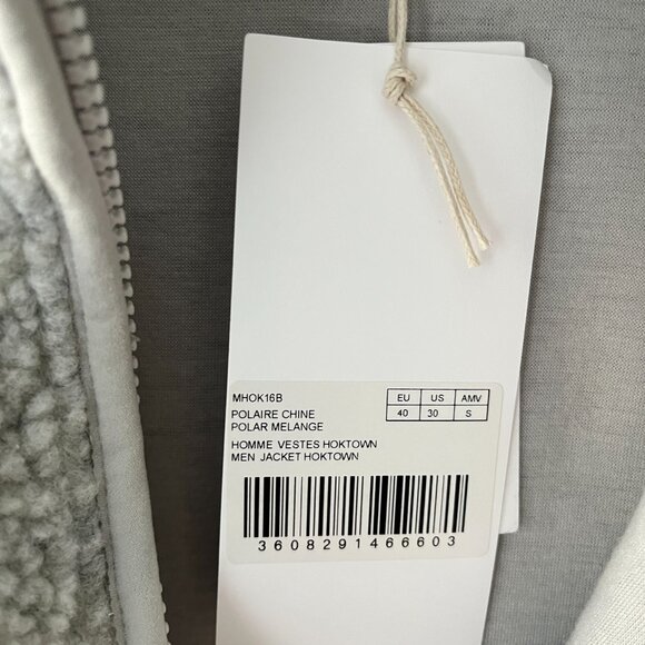 American Vintage Hoktown Mens Jacket Light Grey Polar Melange - Small - Picture 7 of 7